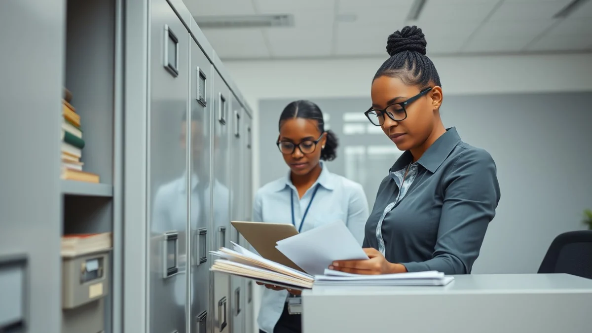 Professional learning office and administrative skills in a modern workspace