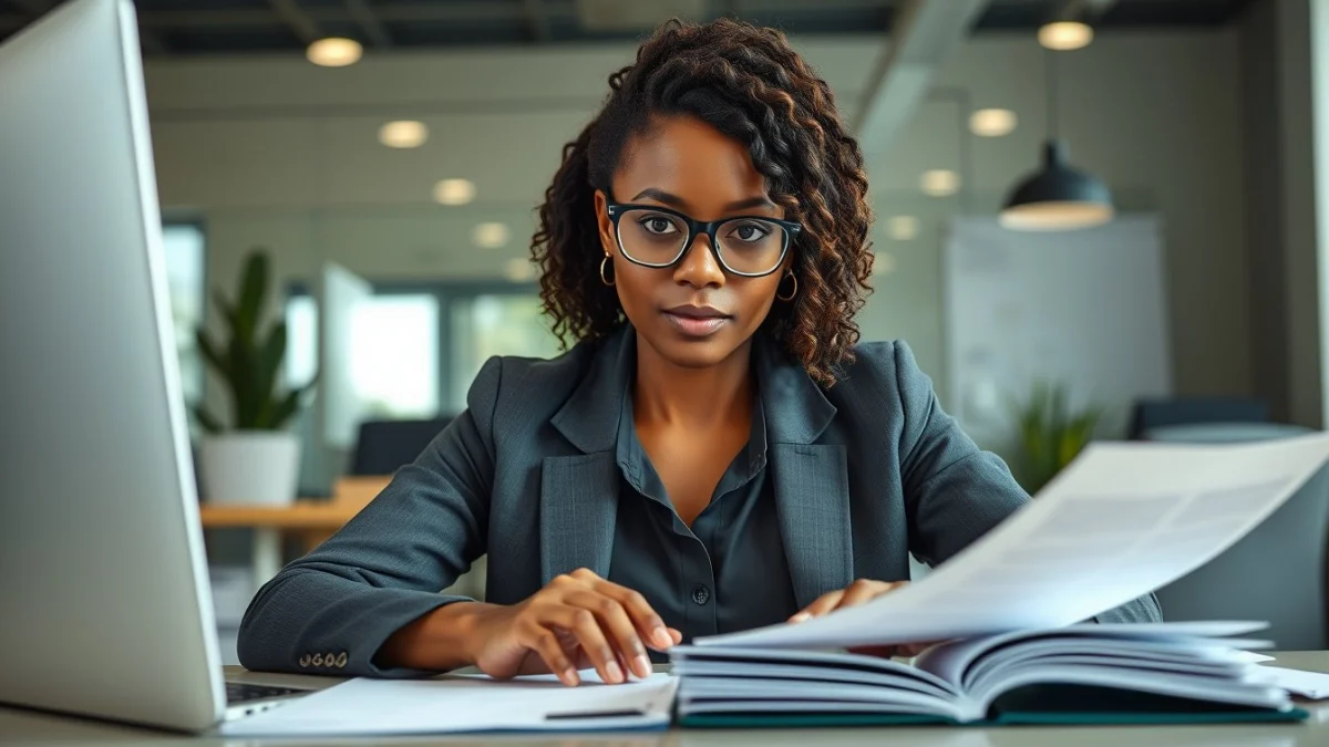Person learning professional ethics and confidentiality in a modern educational setting