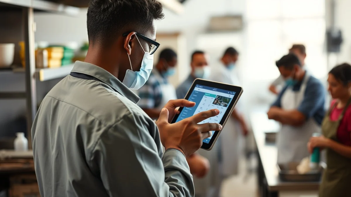 Person learning artificial intelligence skills on a laptop in a modern workspace