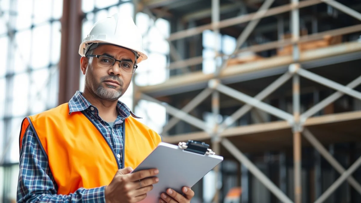 Person learning quality assurance vs quality control in construction in a modern educational setting
