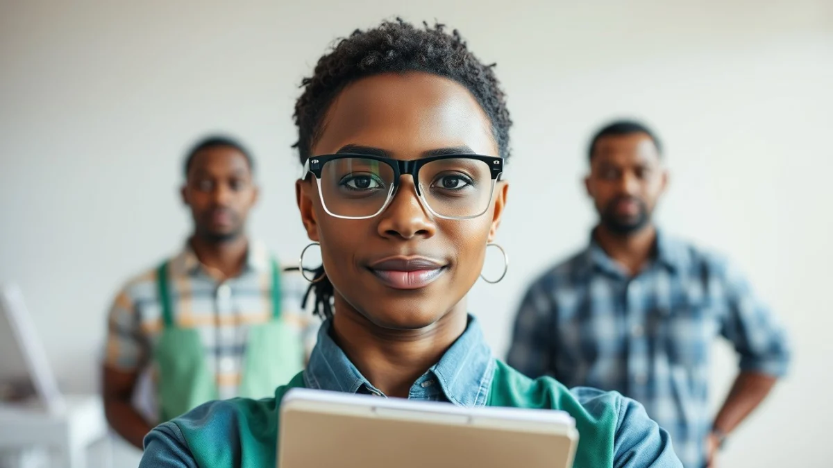 Person learning quality management systems overview in a modern educational setting