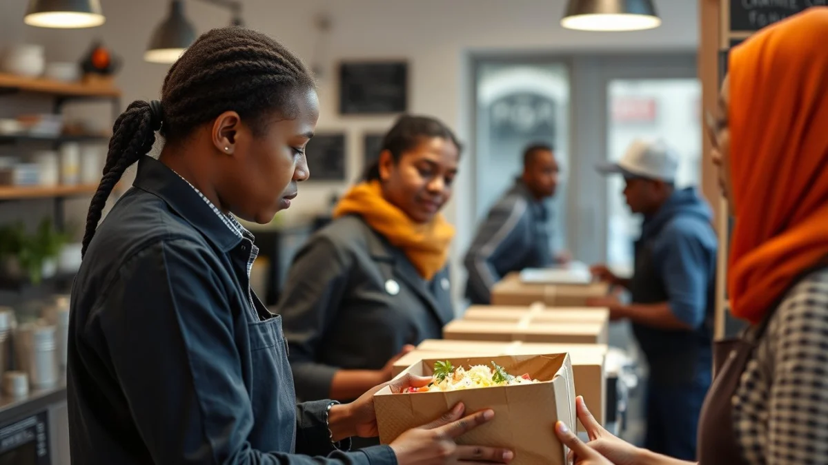 Person learning receiving and checking deliveries in a modern educational setting