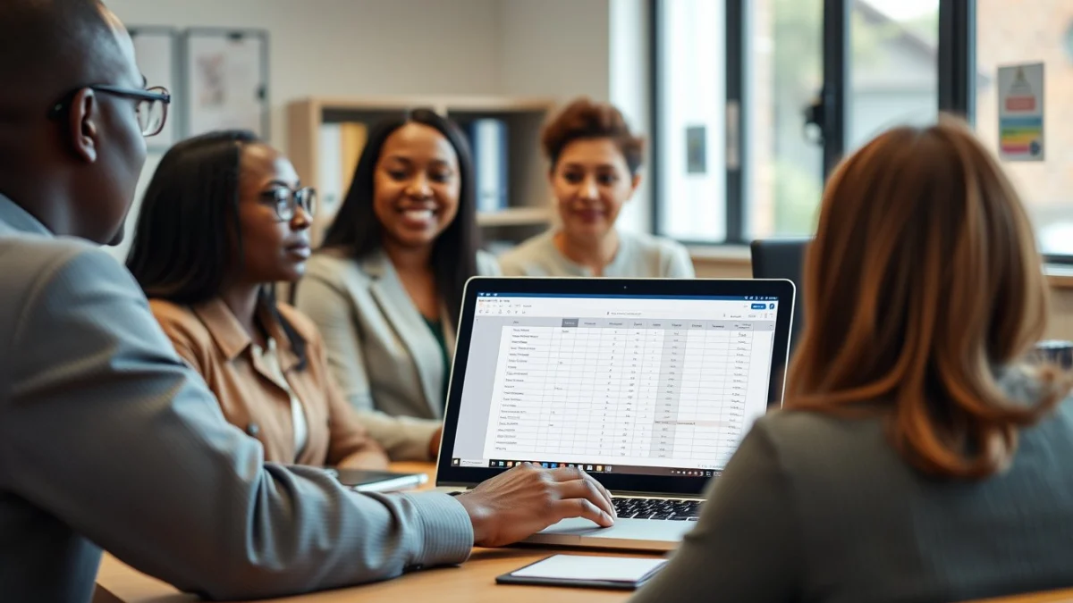 Professional learning office and administrative skills in a modern workspace