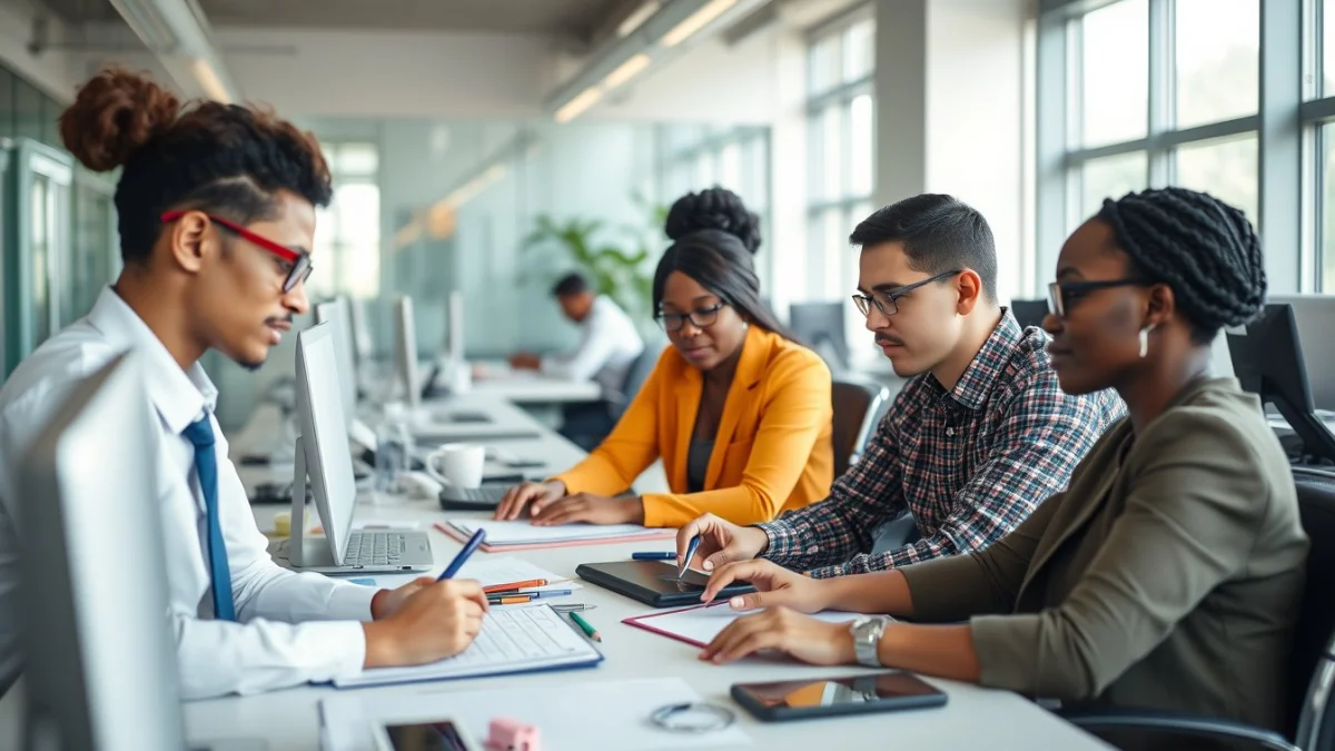 Professional learning office and administrative skills in a modern workspace