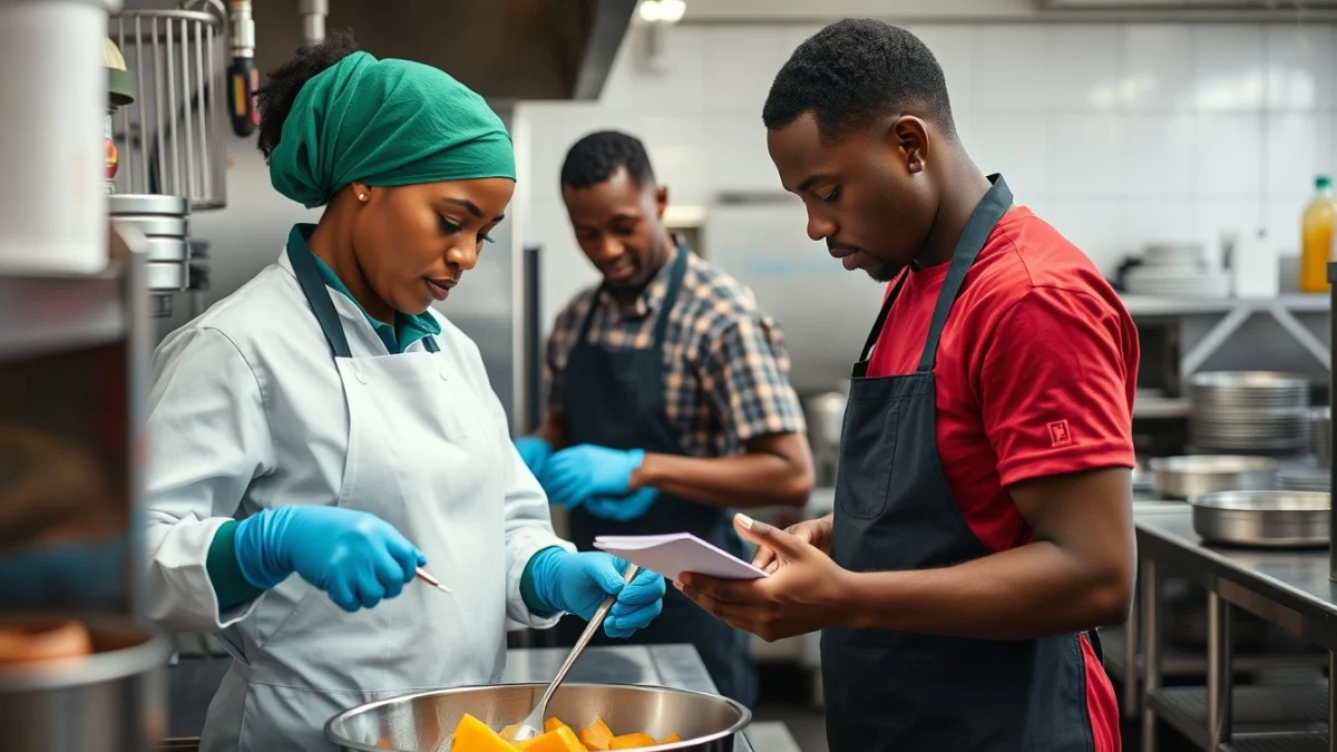 Learner studying workplace safety skills in a clean training environment