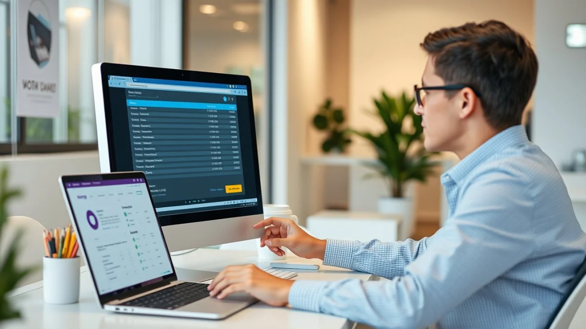 Person learning recording employee-related expenses in a modern educational setting
