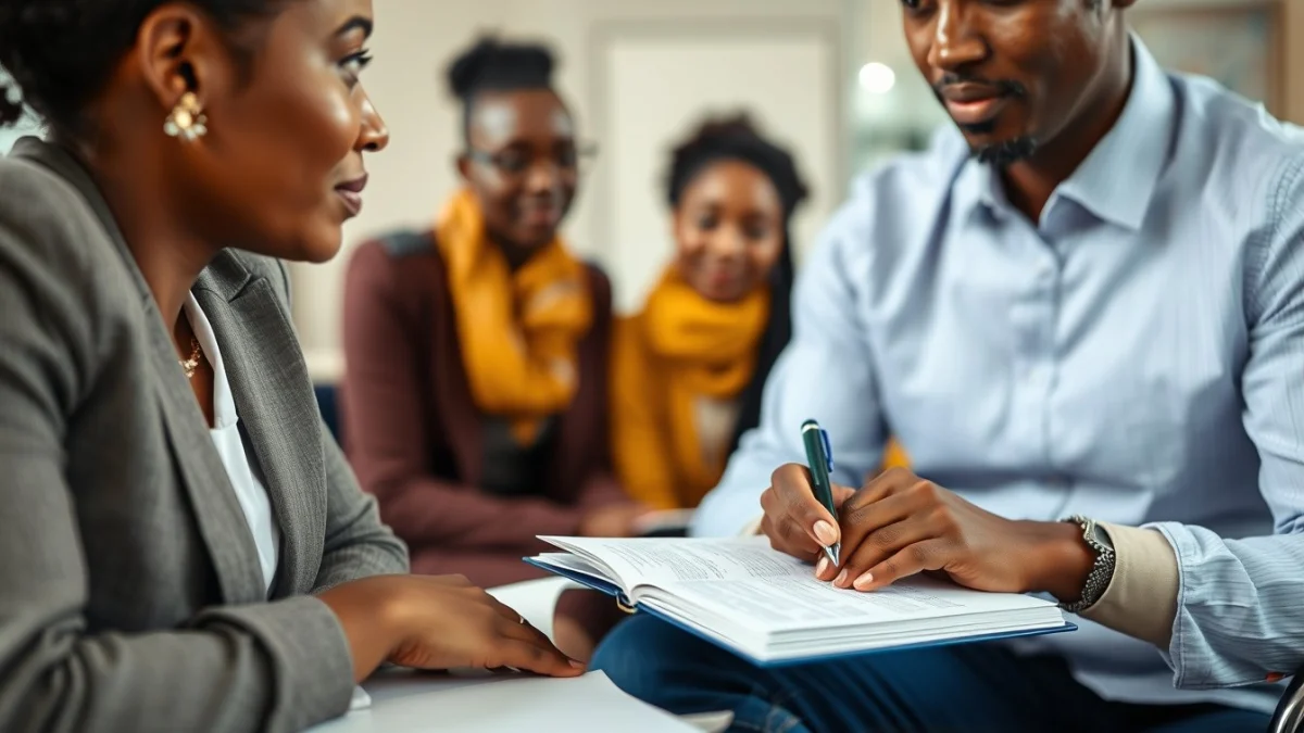 Person learning recruitment consultant salary in south africa guide in a modern educational setting