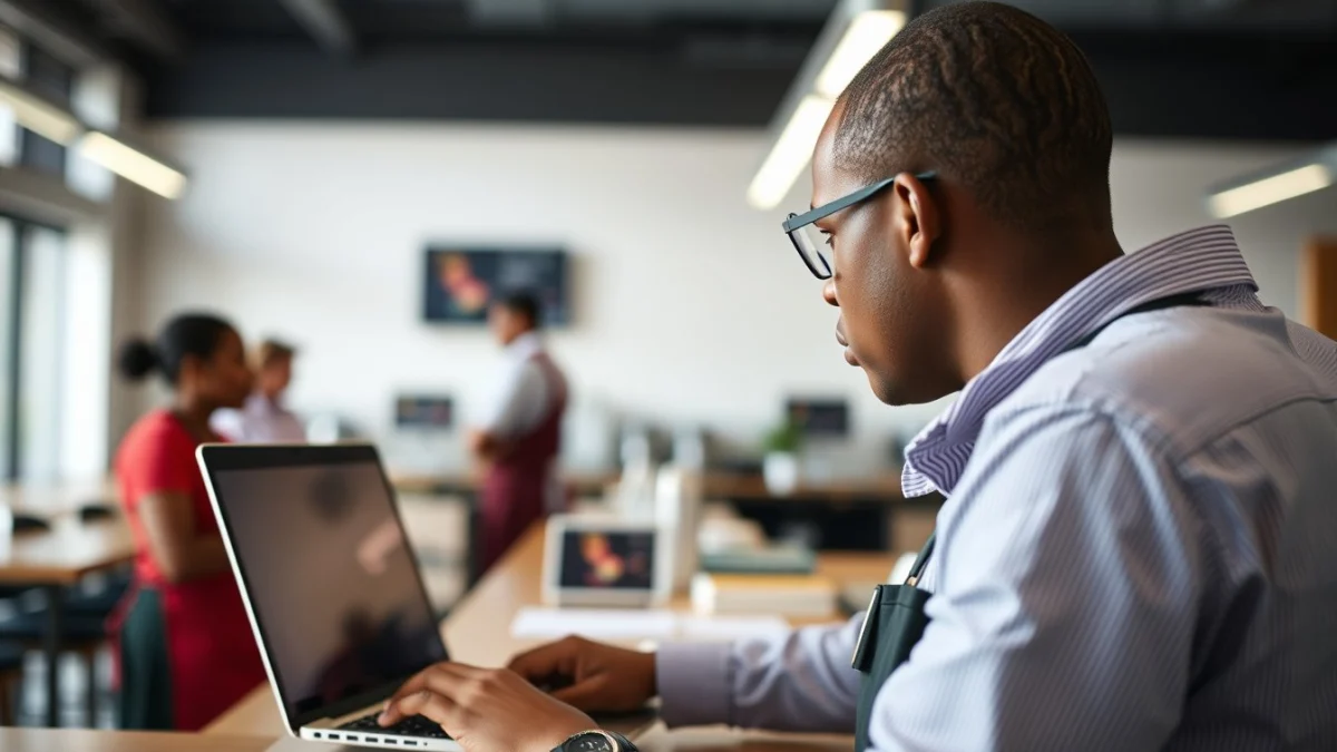 Person learning reporting accidents and incidents in a modern educational setting