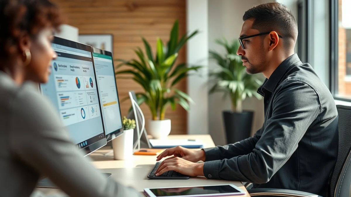 Professional learning office and administrative skills in a modern workspace
