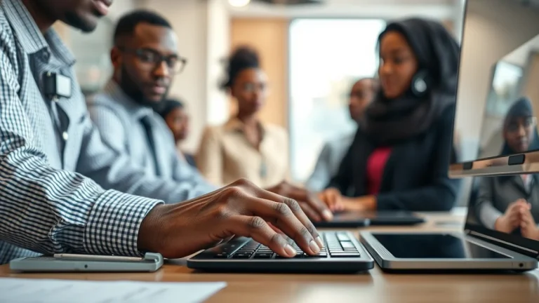 Person learning reservations agent salary in south africa in a modern educational setting