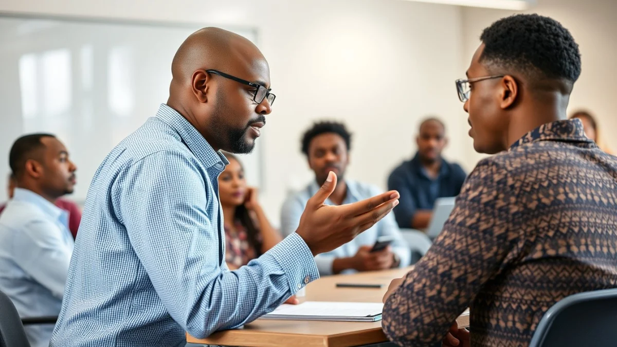 Person learning reviewing and adjusting your plan in a modern educational setting