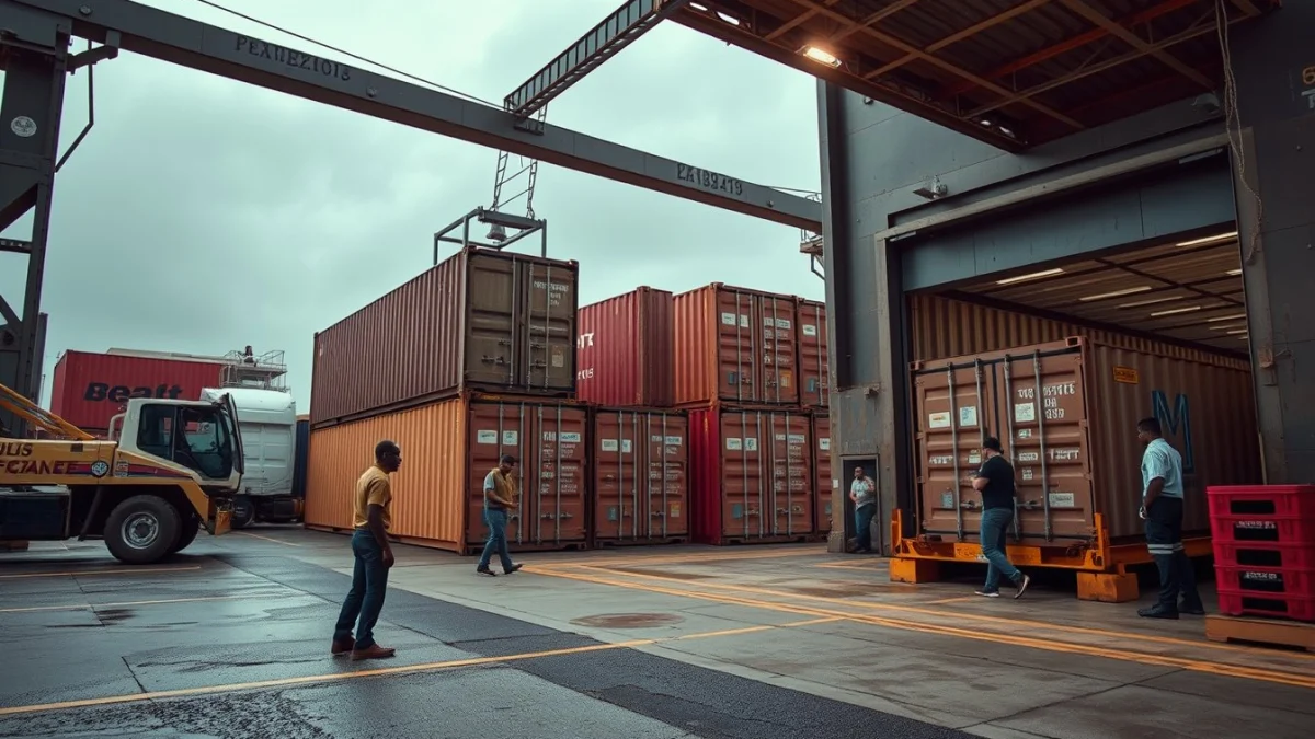 Person learning reviewing real-life import and export examples in a modern educational setting
