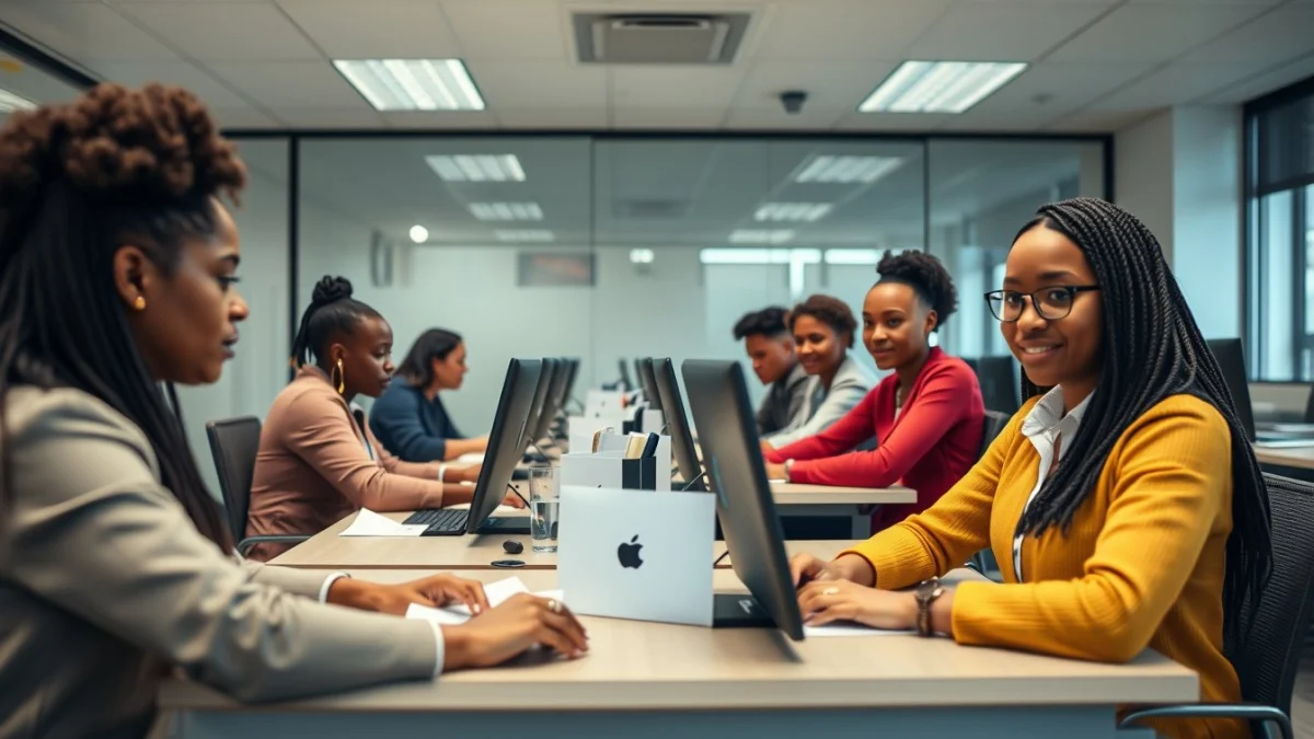 Professional learning office and administrative skills in a modern workspace