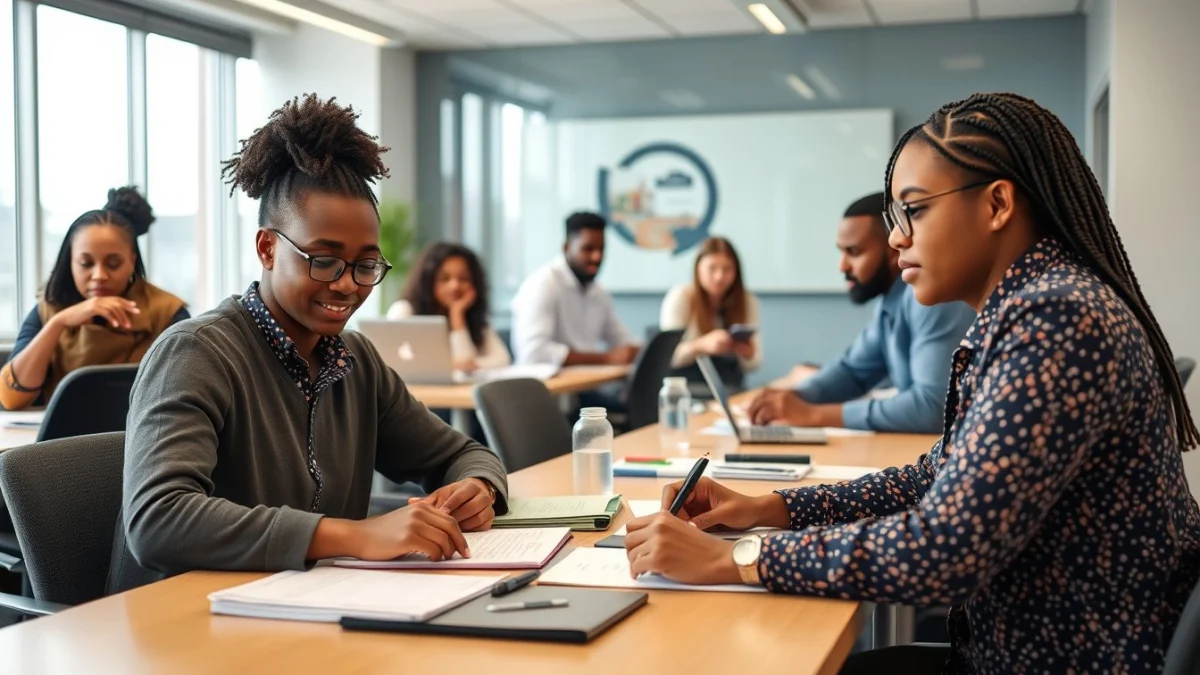 Professional learning office and administrative skills in a modern workspace