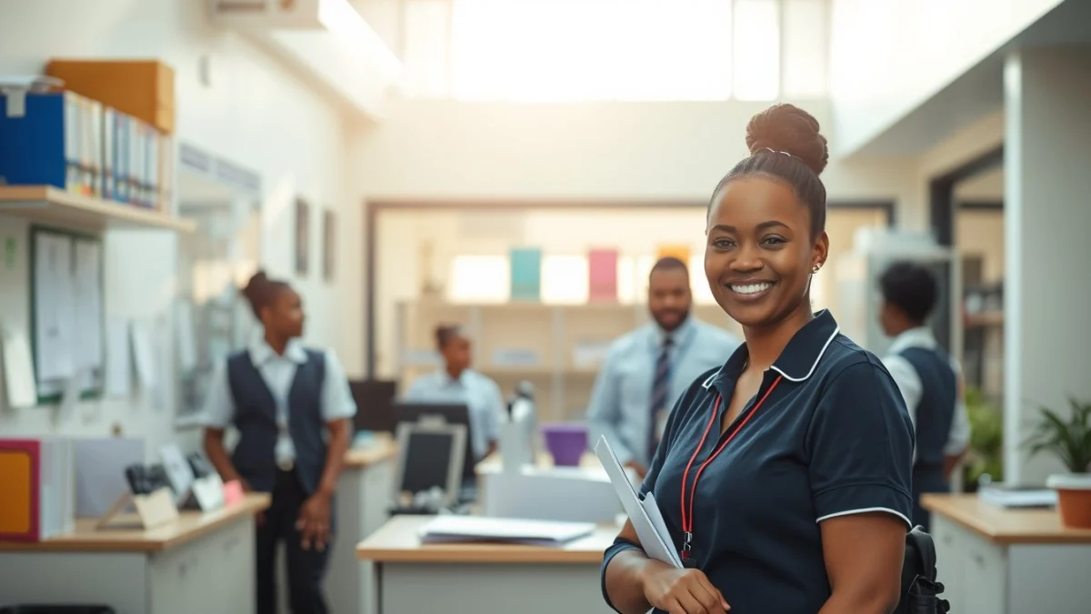 Professional learning office and administrative skills in a modern workspace