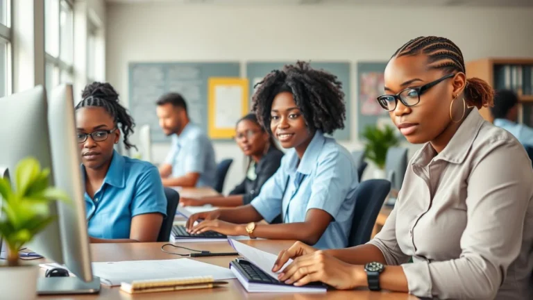 Professional learning office and administrative skills in a modern workspace