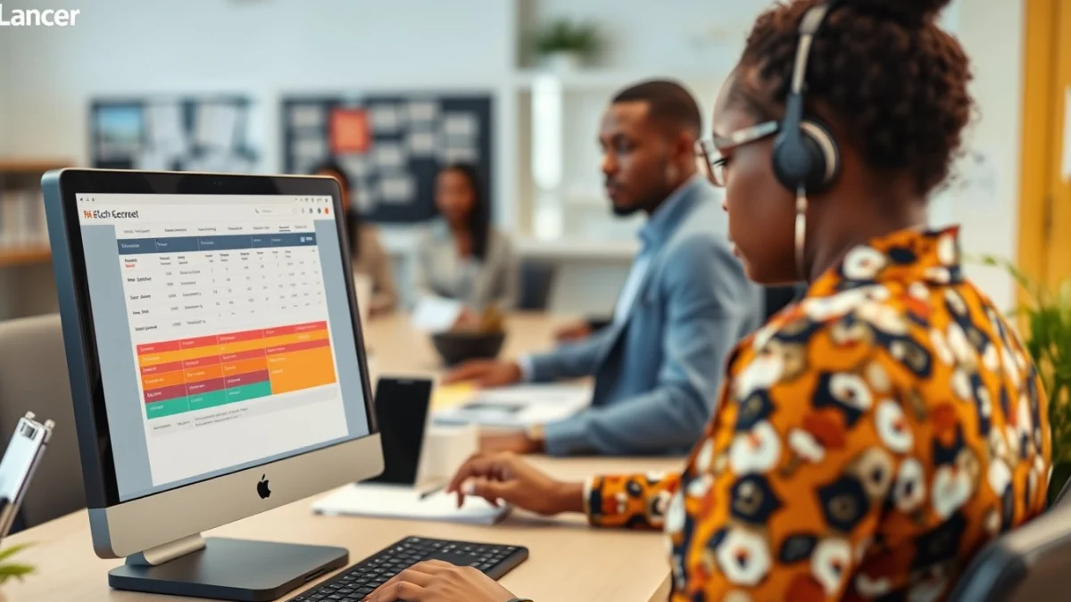 Person learning school administration jobs in south africa in a modern educational setting
