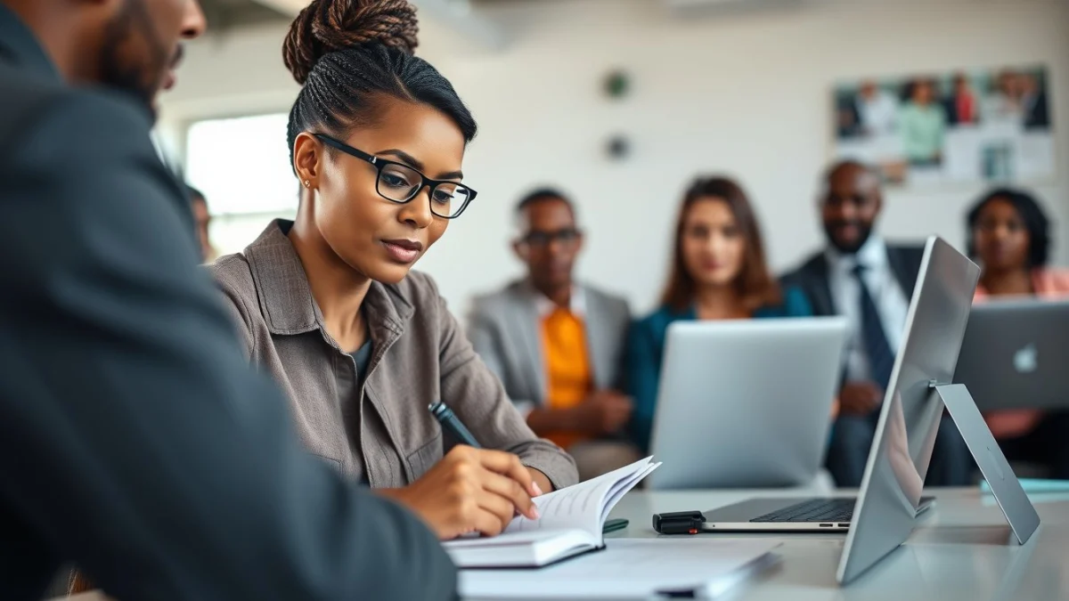 Professional learning office and administrative skills in a modern workspace