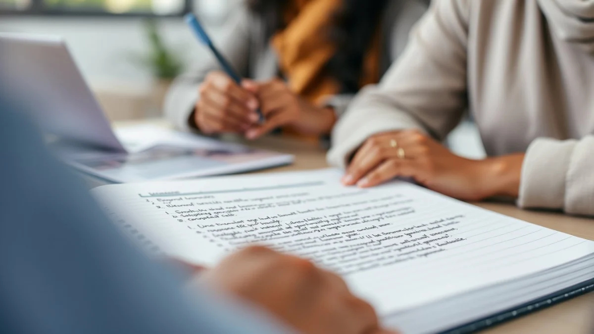 Learner studying caregiving skills in a professional training environment