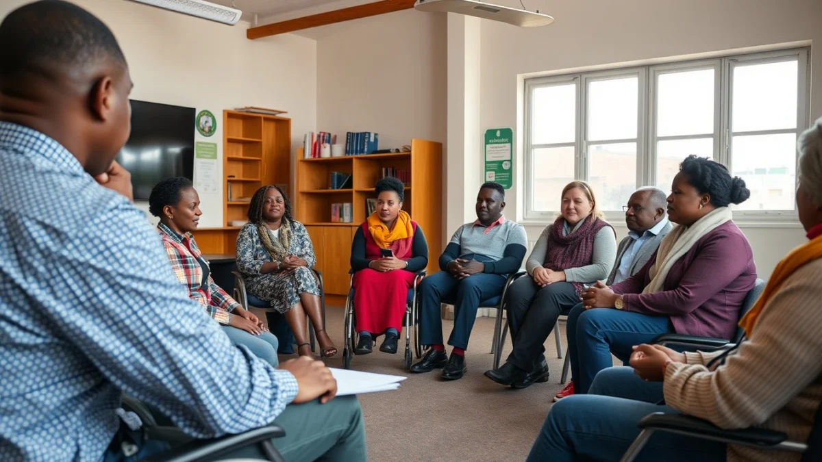 Learner studying caregiving skills in a professional training environment