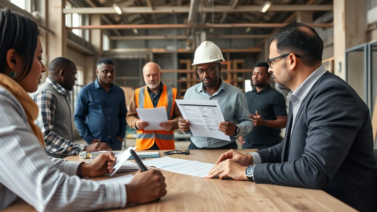 Person learning standard measurement methods in quantity surveying in a modern educational setting