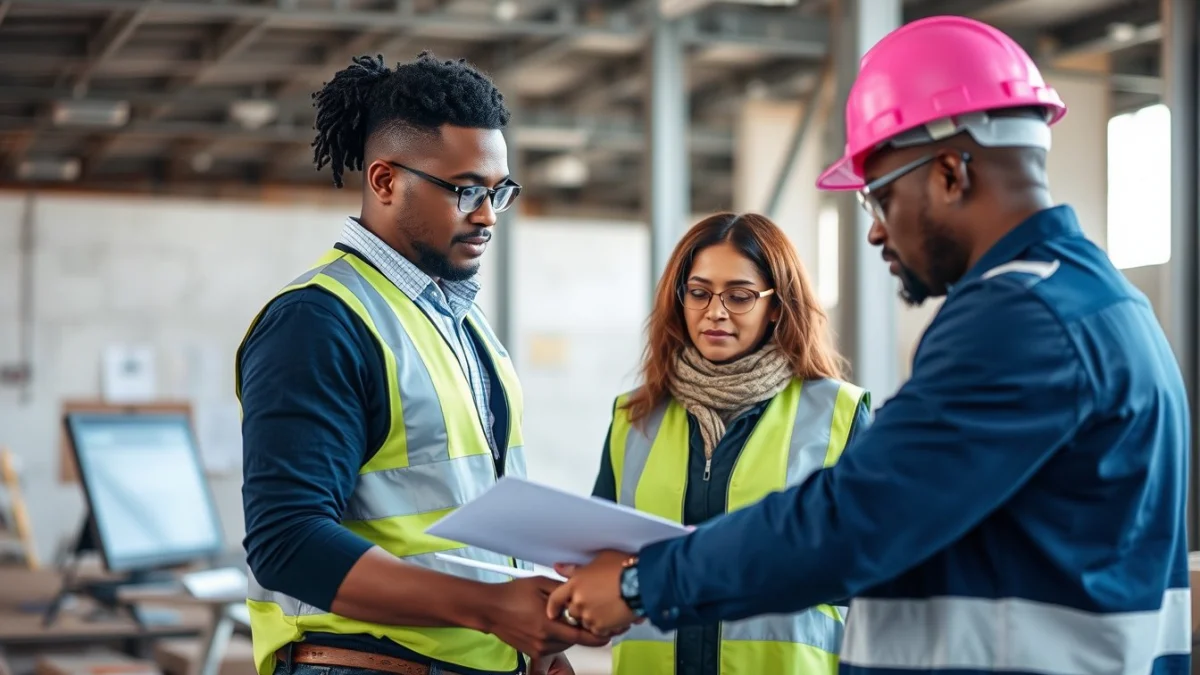 Person learning step-by-step site inspection processes in a modern educational setting