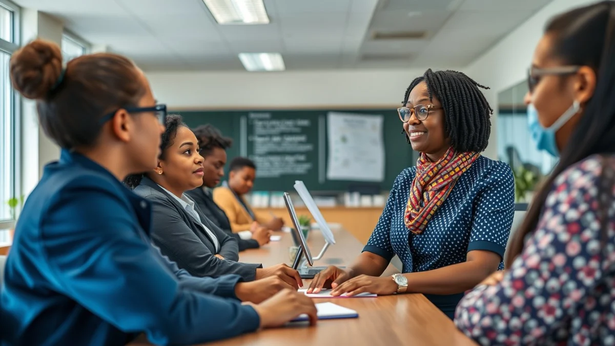 Person learning steps to effective problem solving in a modern educational setting