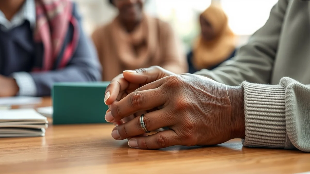 Learner studying caregiving skills in a professional training environment