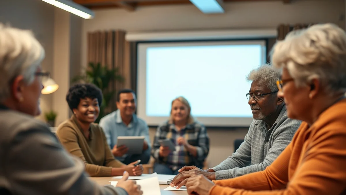 Learner studying caregiving skills in a professional training environment