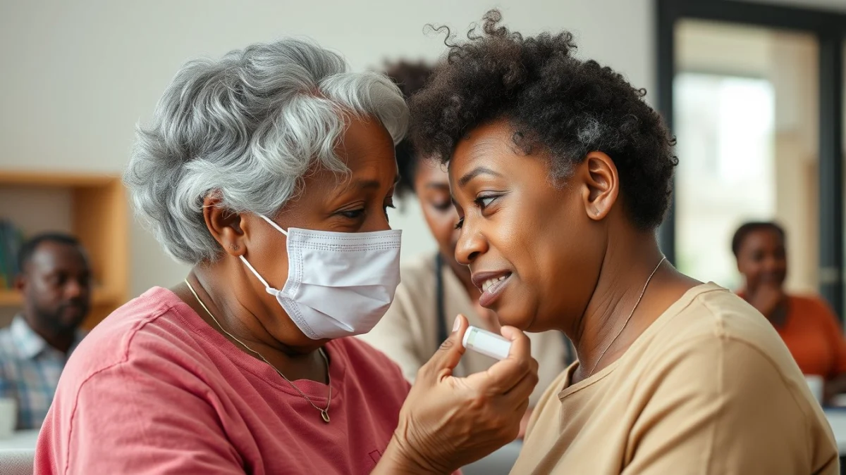 Learner studying caregiving skills in a professional training environment