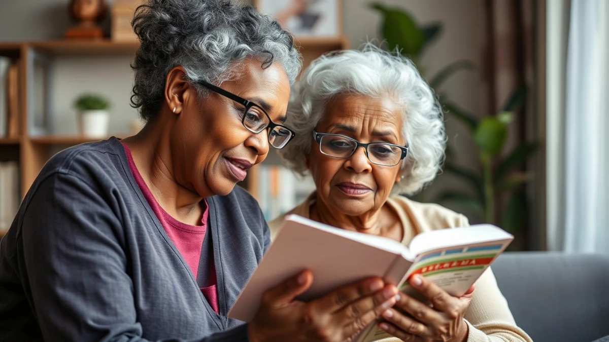 Learner studying caregiving skills in a professional training environment