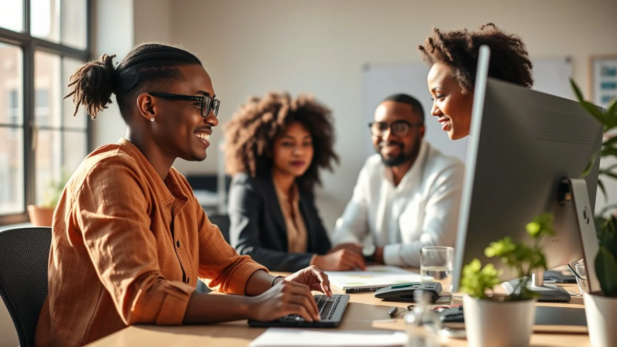 Professional learning office and administrative skills in a modern workspace