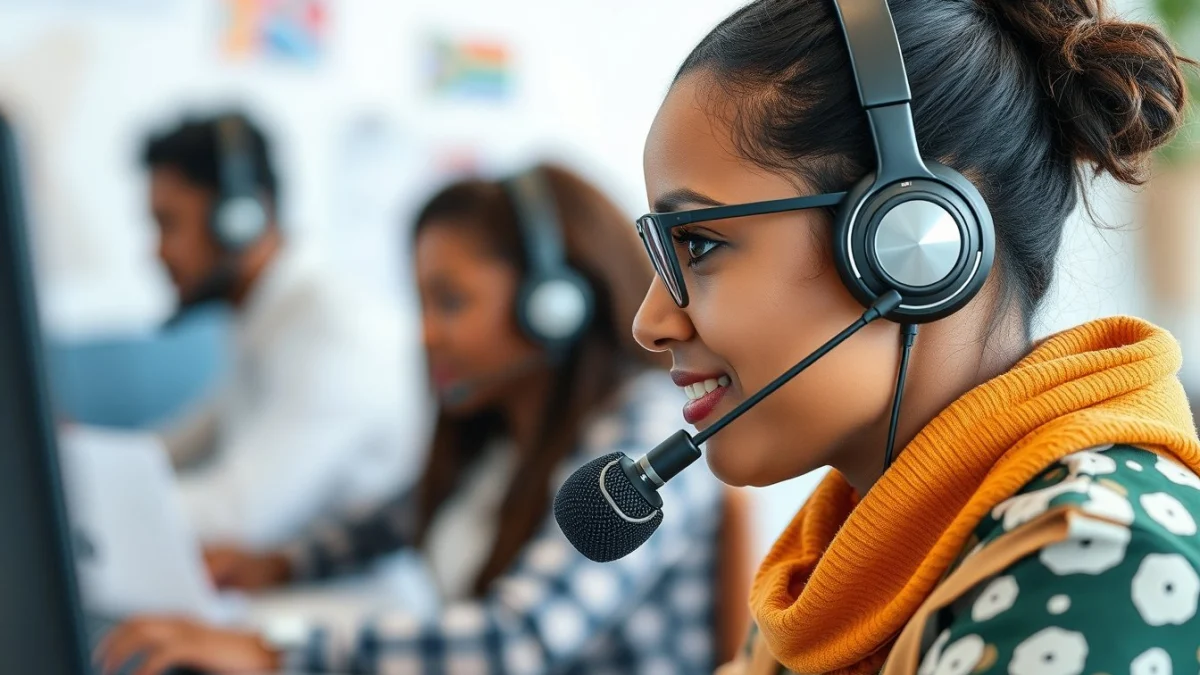 Person learning technical support representative course with certificate in a modern educational setting