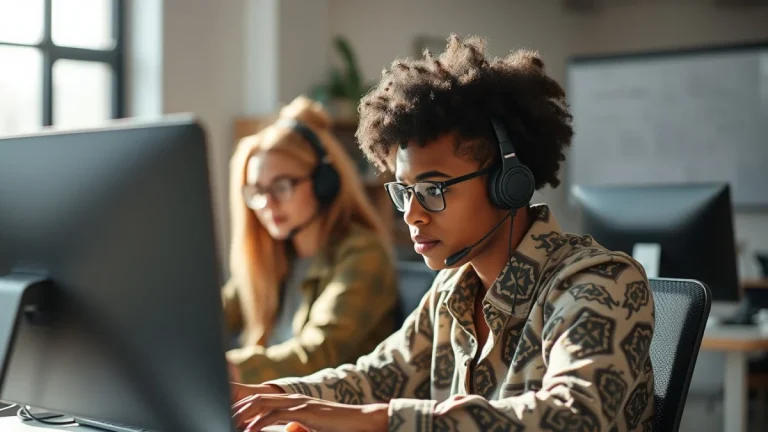 Person learning technical support representative salary in south africa in a modern educational setting