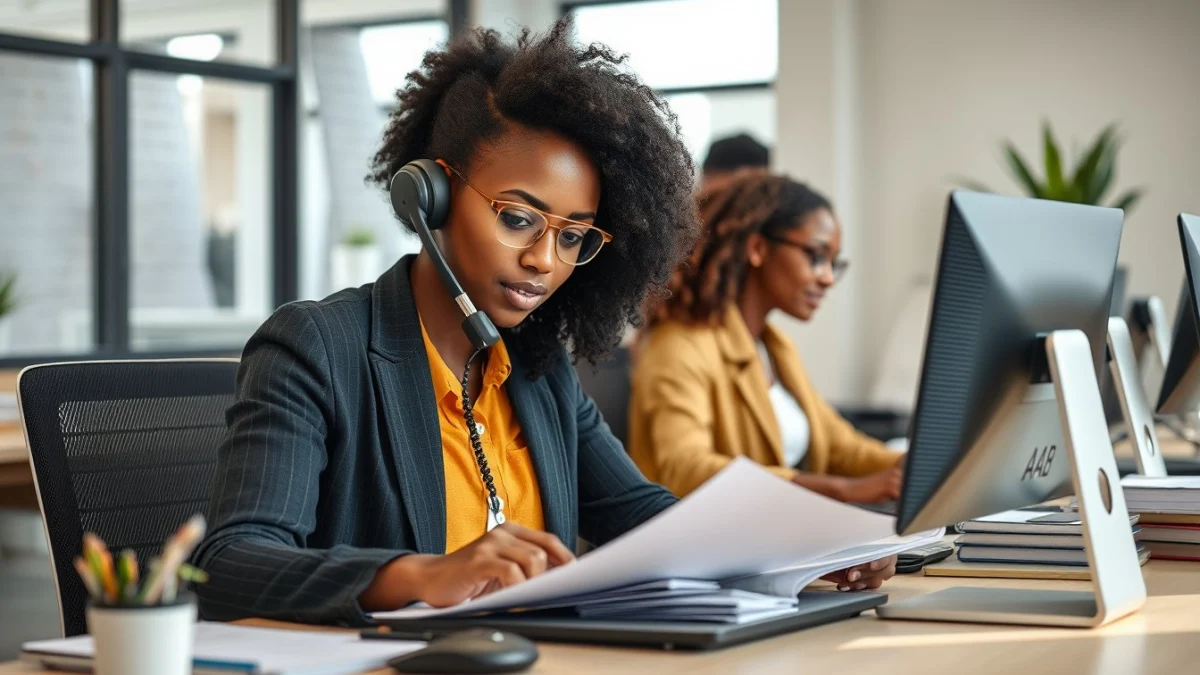 Professional learning office and administrative skills in a modern workspace