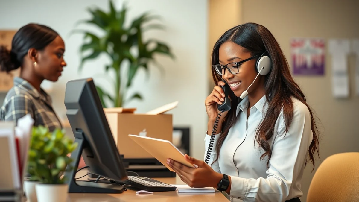 Professional learning office and administrative skills in a modern workspace