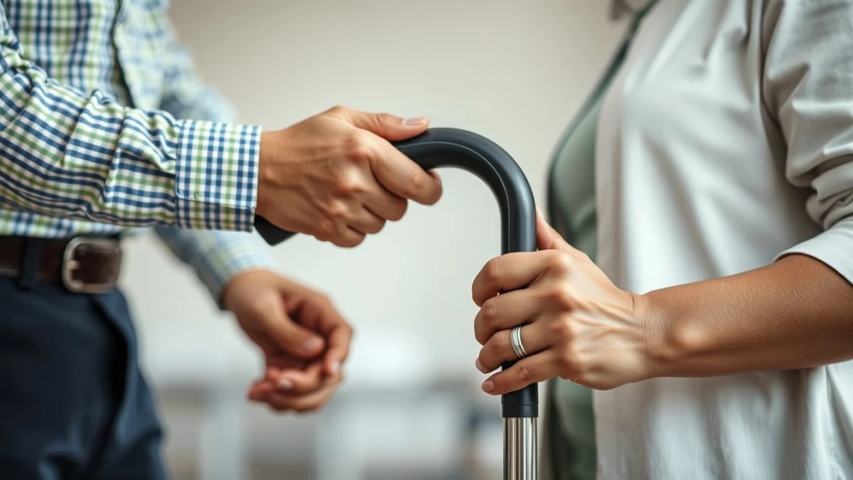 Learner studying caregiving skills in a professional training environment