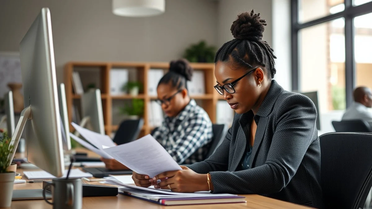 Professional learning office and administrative skills in a modern workspace