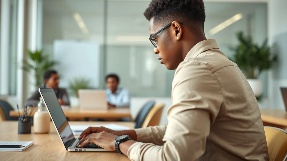 Professional learning office and administrative skills in a modern workspace