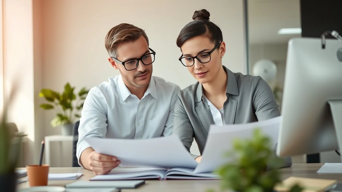 Person learning maintaining accurate financial records in a modern educational setting