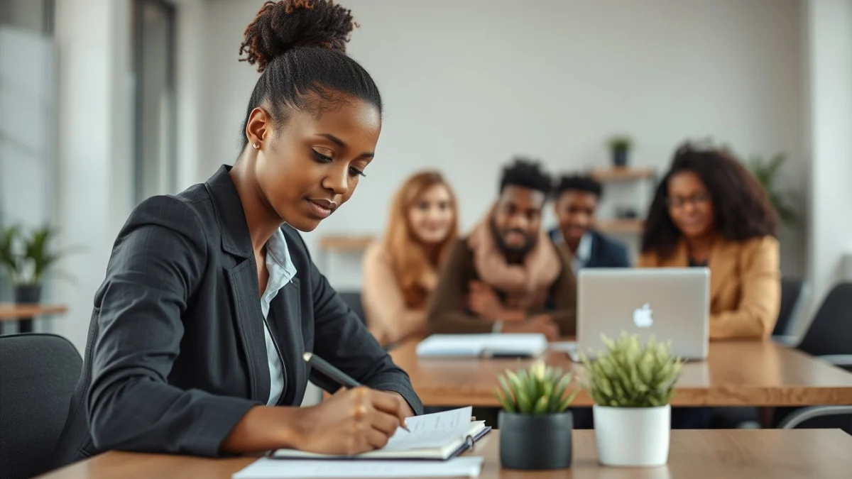 Professional learning office and administrative skills in a modern workspace