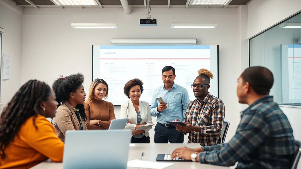 Person learning tracking project performance indicators in a modern educational setting