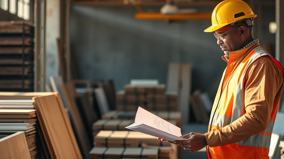 Person learning types of construction materials and their costs in a modern educational setting