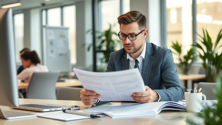 Person learning business skills in a clean modern workspace