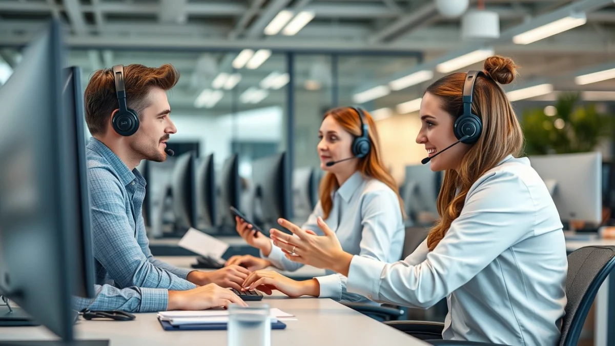 Person learning understanding call centre metrics and performance measures in a modern educational setting
