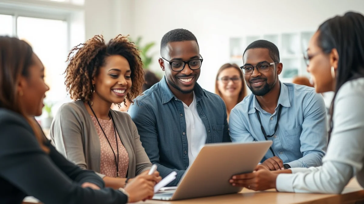 Person learning understanding company hr policies in a modern educational setting