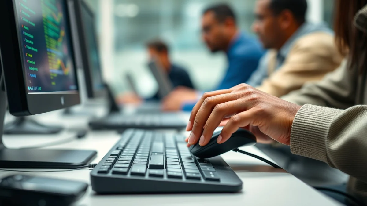 Person learning understanding network traffic and protocols in a modern educational setting