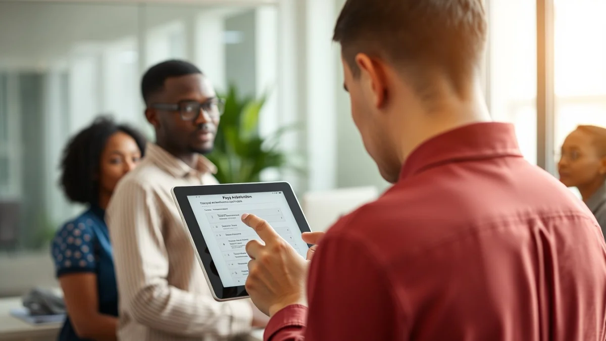 Professional learning office and administrative skills in a modern workspace