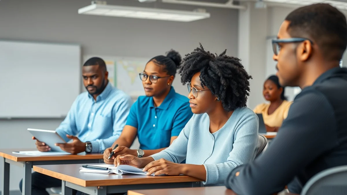 Person learning understanding project quality standards in a modern educational setting