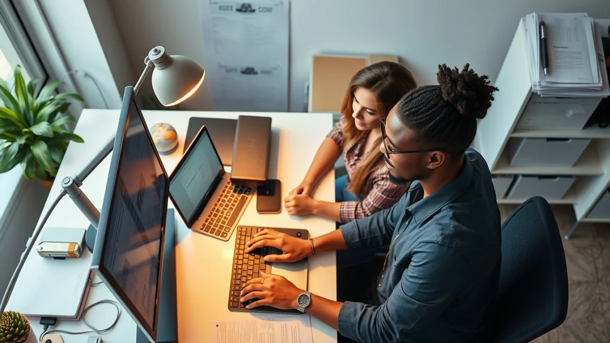 Professional learning office and administrative skills in a modern workspace